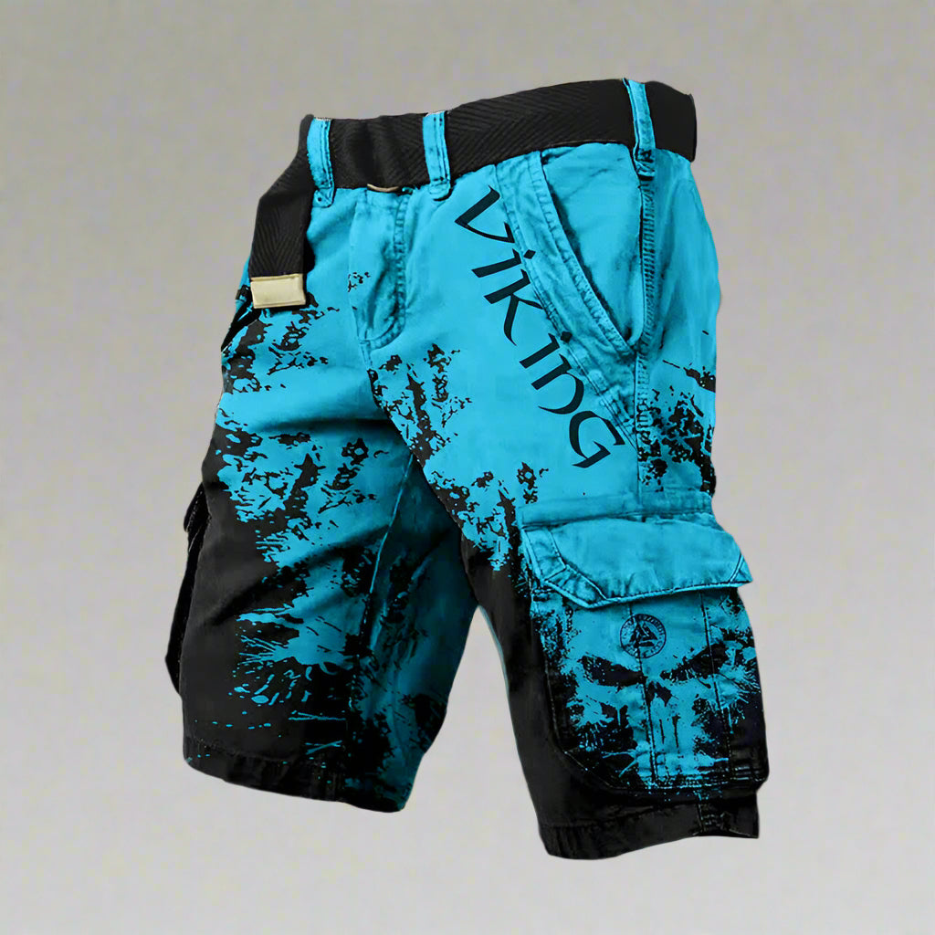 PRINTED CARGO SHORTS