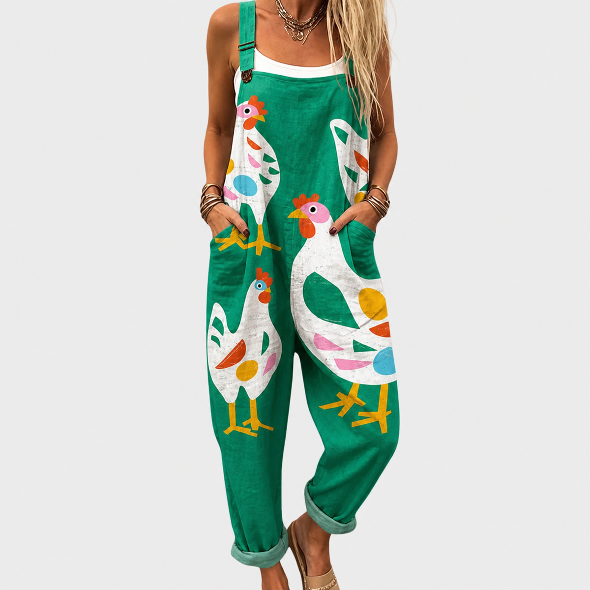 Salopette Stampata Confortevole – Print 33