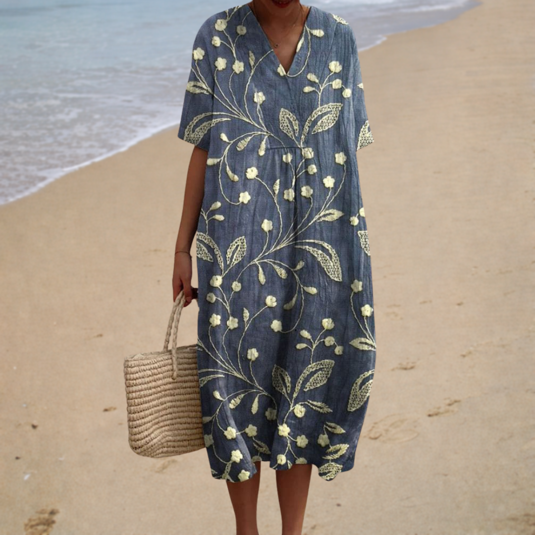 COMFY SUMMER DRESS - DARK PRINT