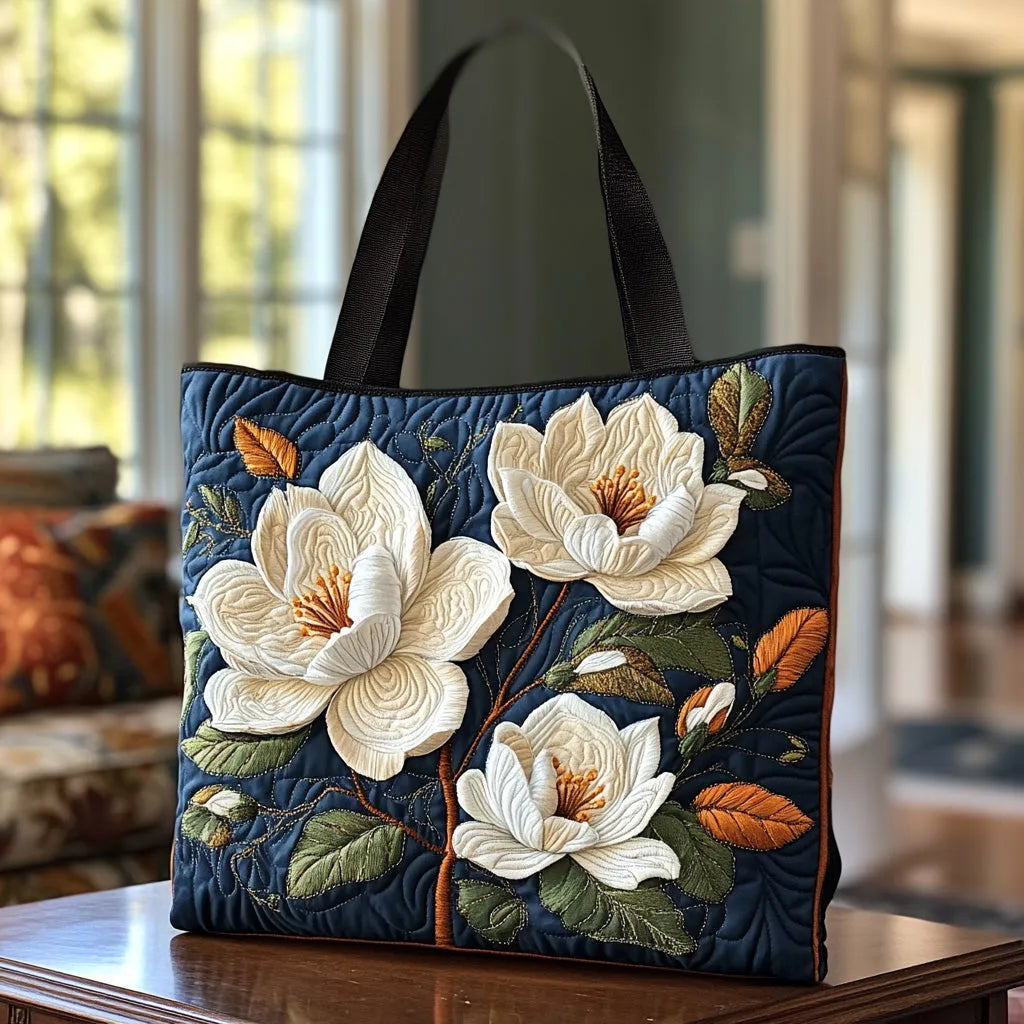 DELICATE MAGNOLIA QUILTED BAG