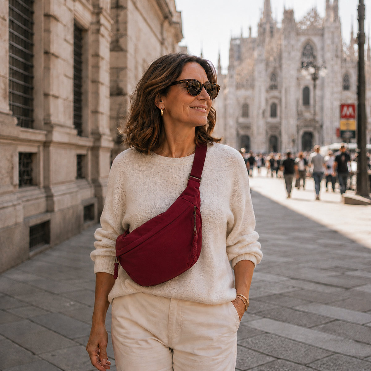 BURGUNDY SHOULDER BAG