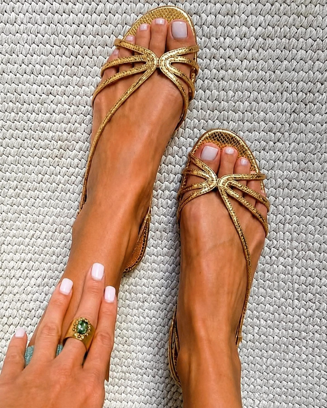 GINEVRA GOLD SUMMER ELEGANCE SANDALS