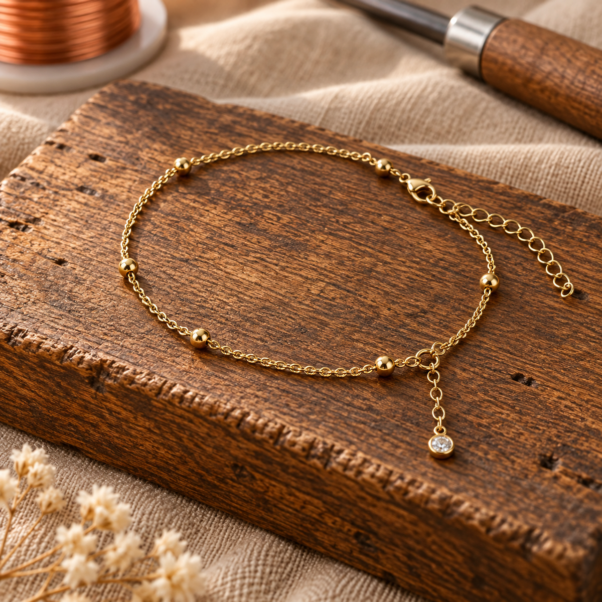 Willow Copper Anklet