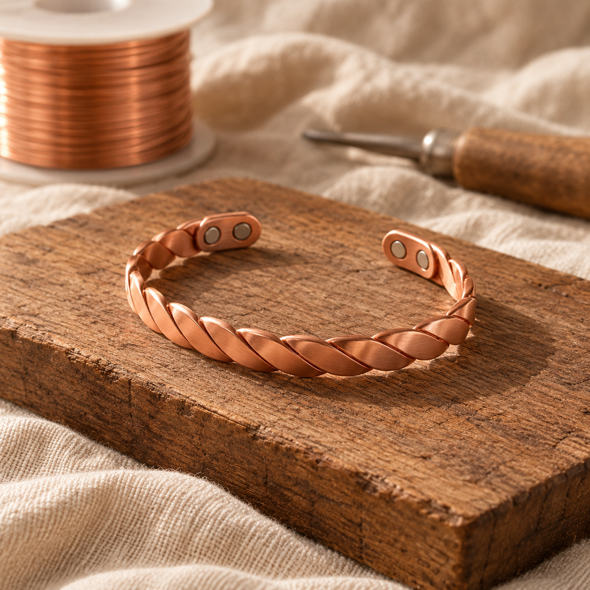 Sage Copper Bracelet