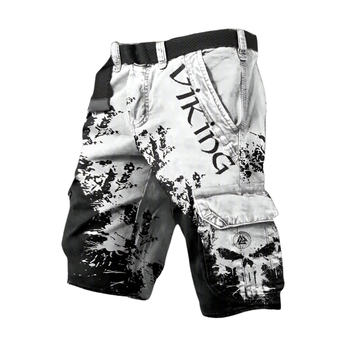 PRINTED CARGO SHORTS