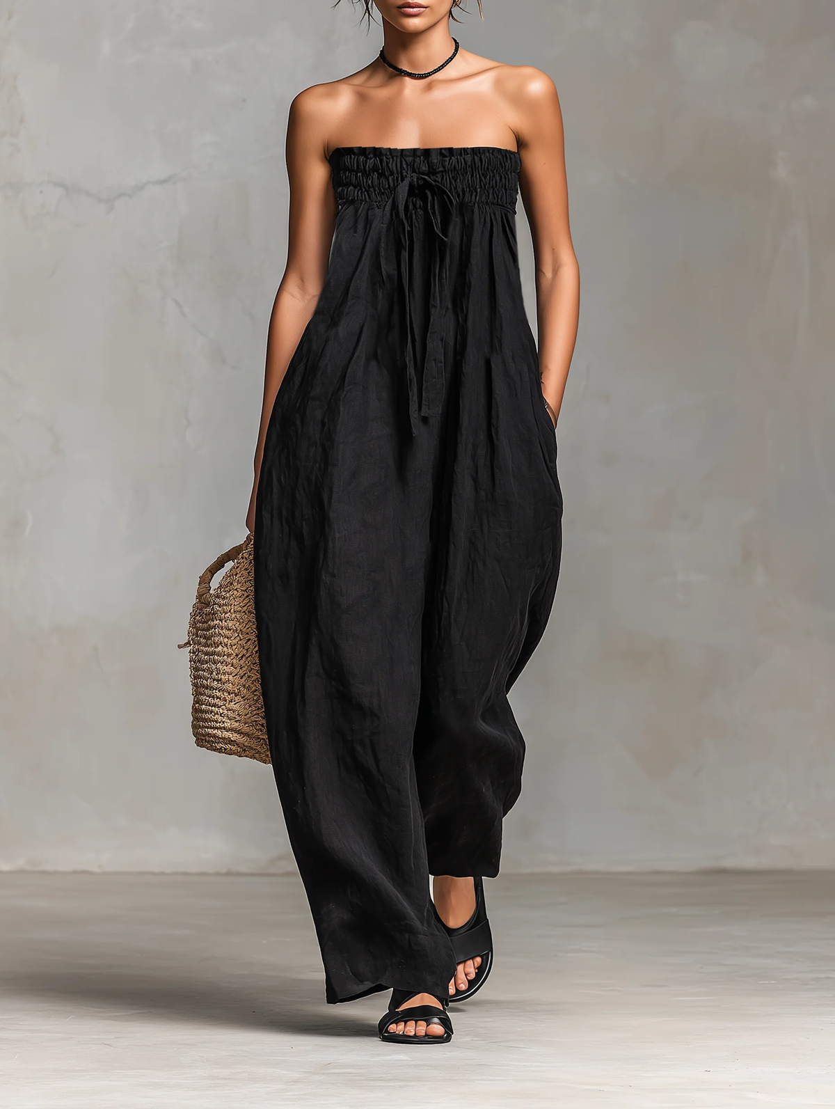 NINA ELEGANT STRAPLESS JUMPSUIT