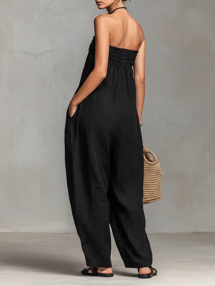 NINA ELEGANT STRAPLESS JUMPSUIT