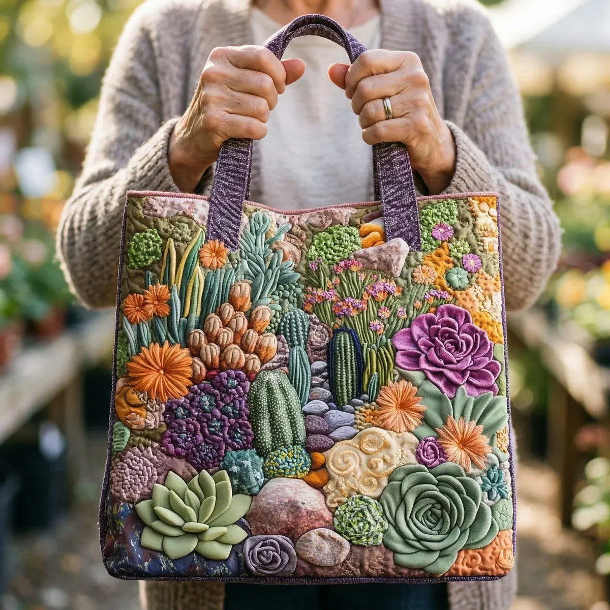 SUCCULENT GARDEN TOTE BAG
