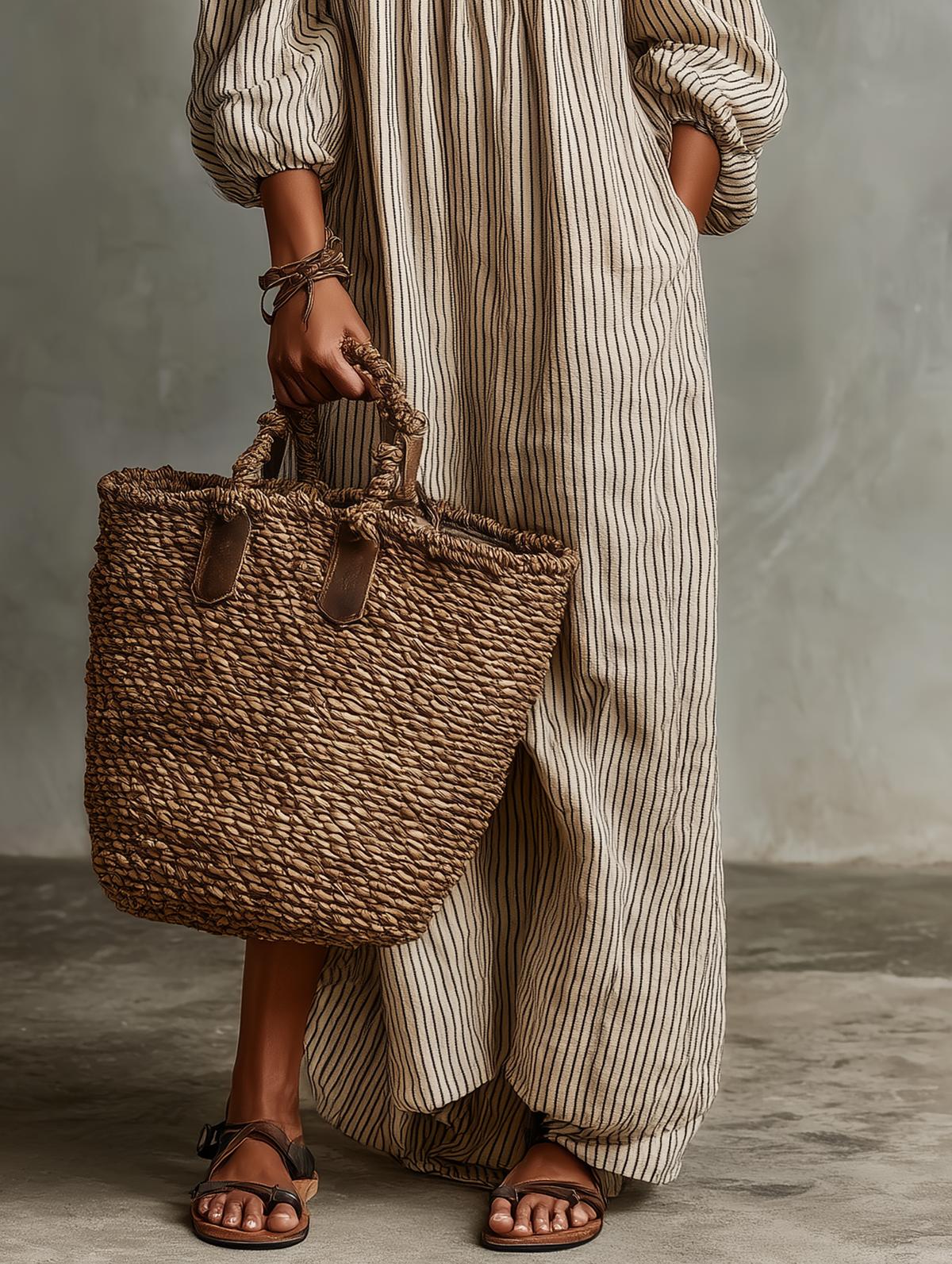 CARMEN OFF-SHOULDER COTTON-LINEN MAXI DRESS