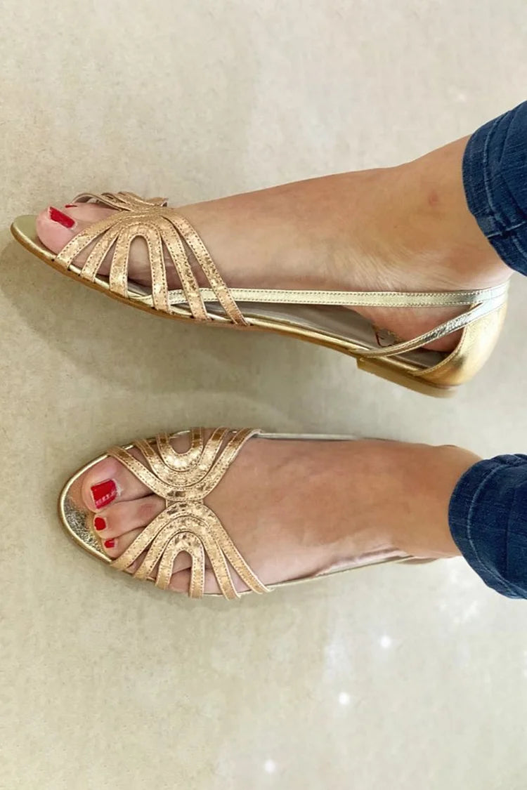 ELEONORA GOLD SUMMER GLOW SANDALS