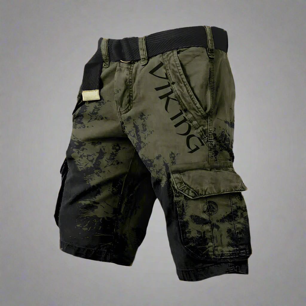 PRINTED CARGO SHORTS