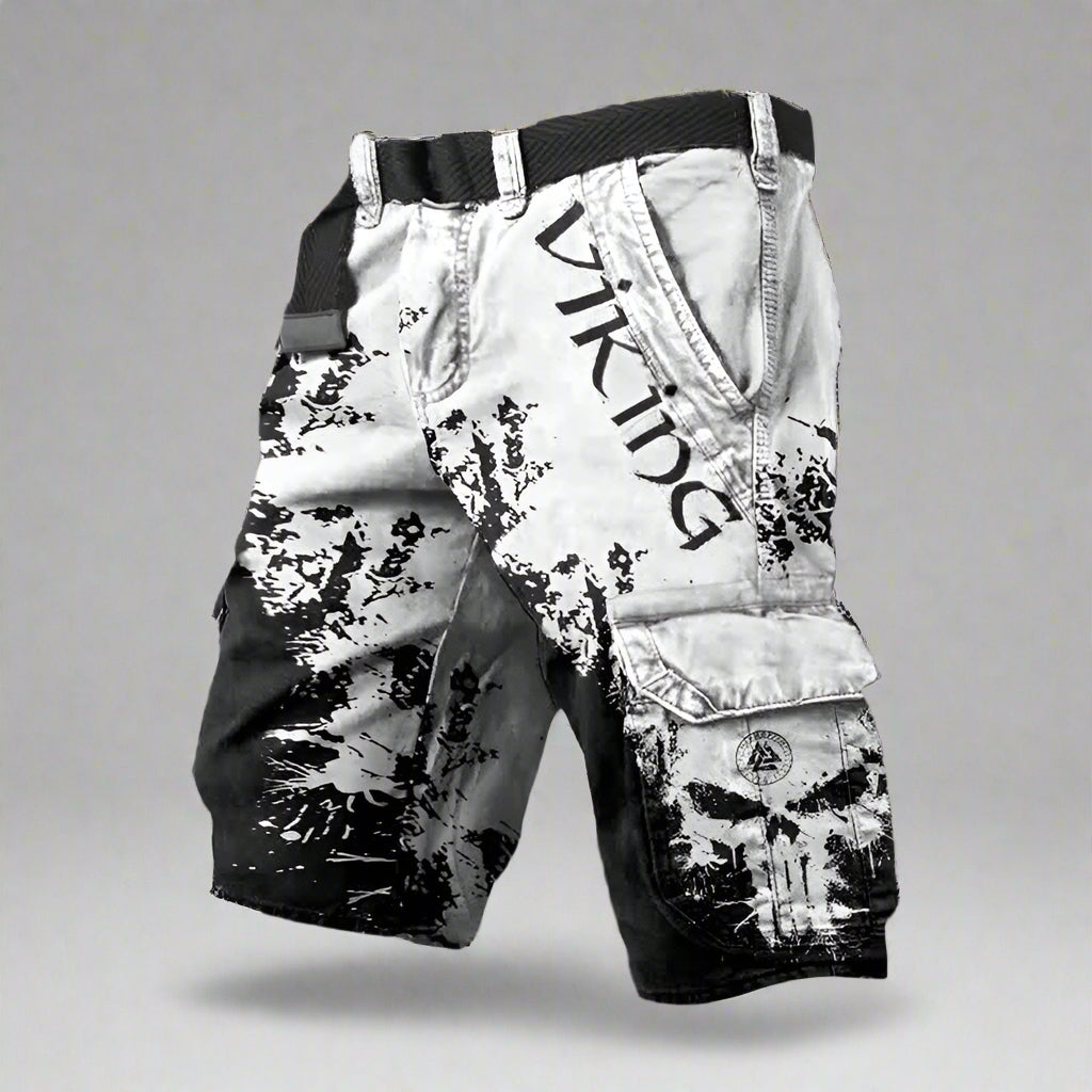 PRINTED CARGO SHORTS