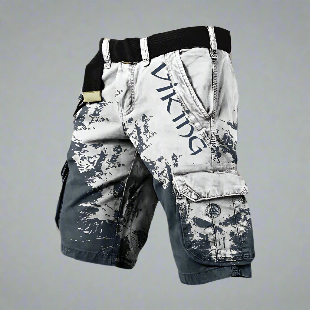 PRINTED CARGO SHORTS
