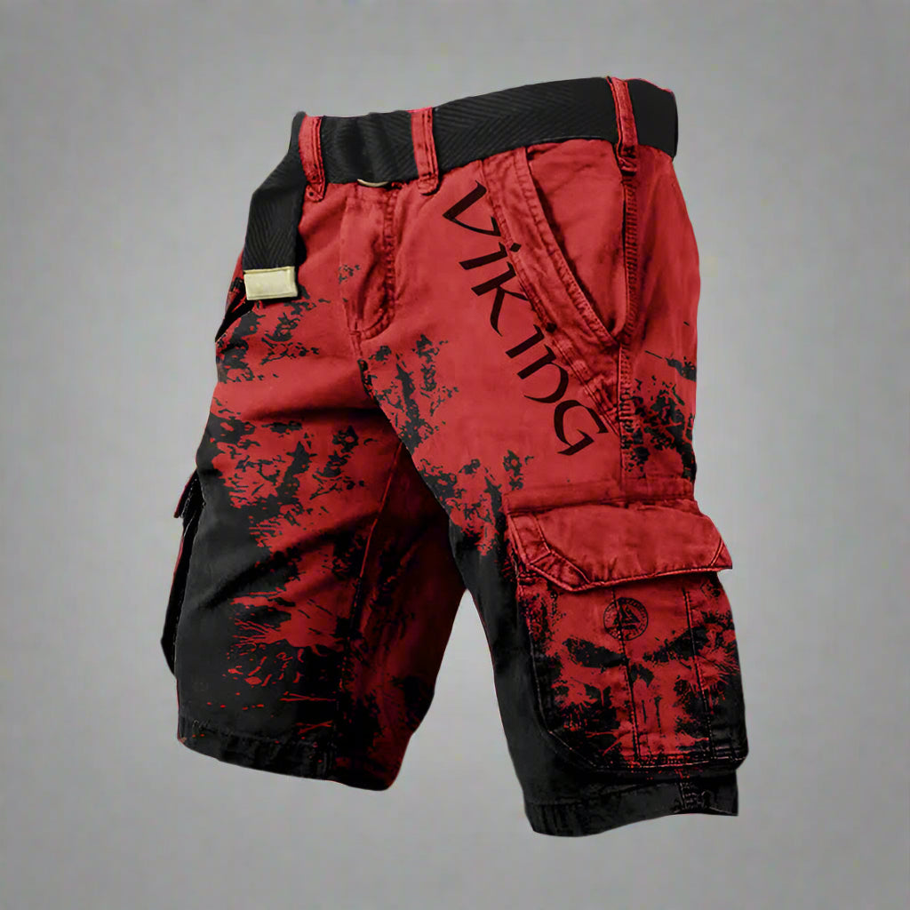 PRINTED CARGO SHORTS