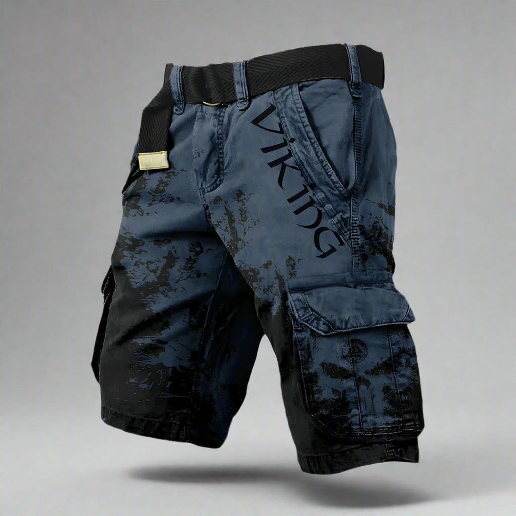 PRINTED CARGO SHORTS