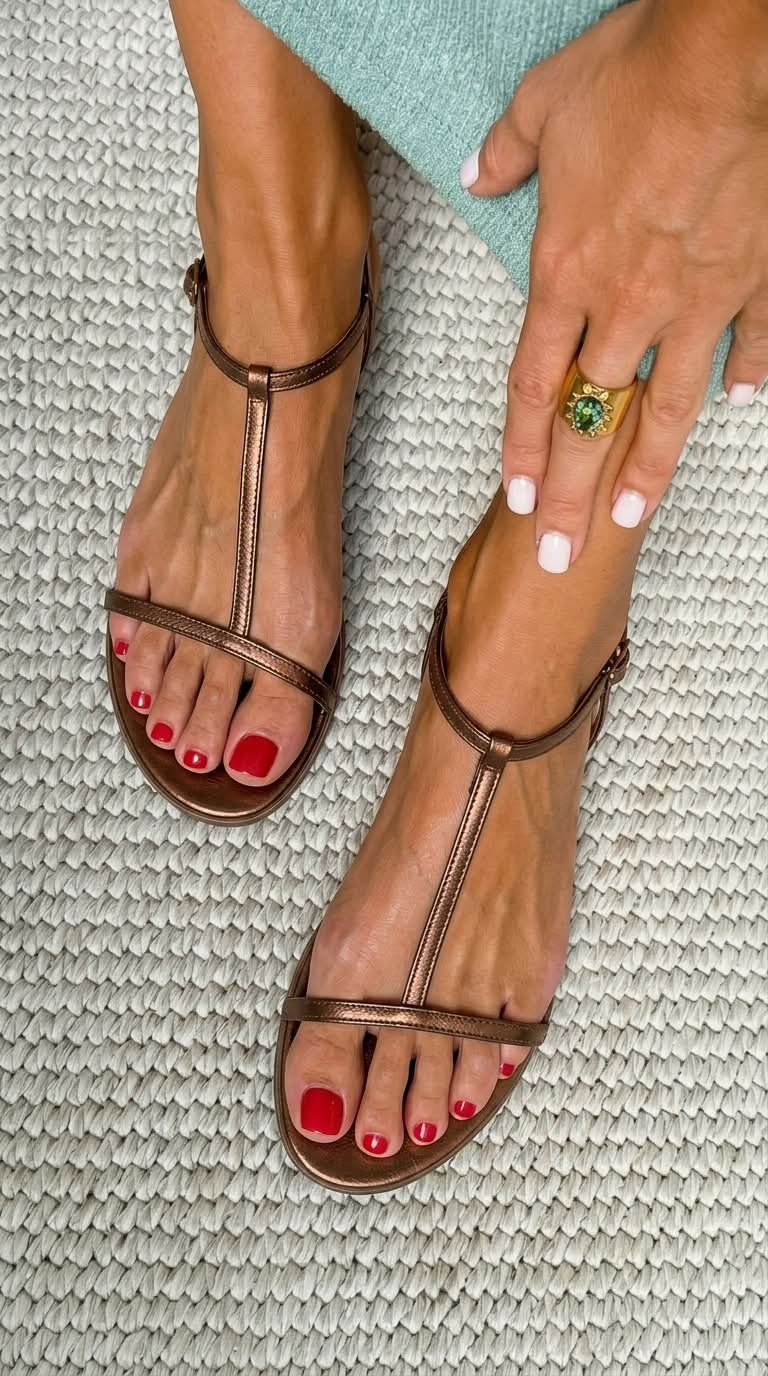ROSALBA GOLD SPRING SANDALS