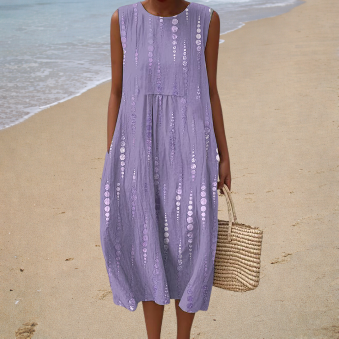 SLEEVELESS SUMMER DRESS - LILAC