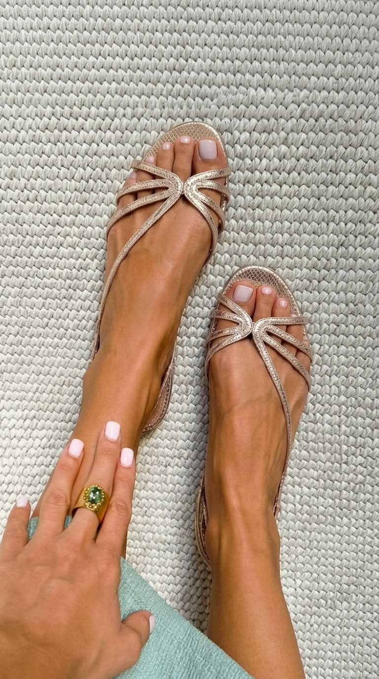 GINEVRA GOLD SUMMER ELEGANCE SANDALS