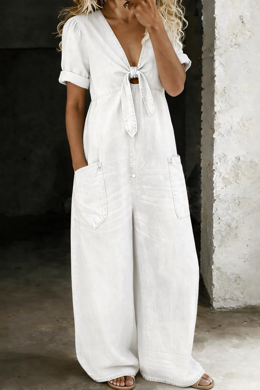 MAYA DENIM ROMPER