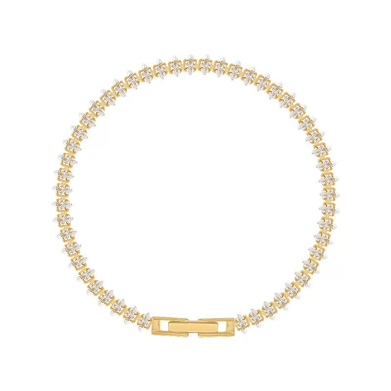 Vionelle Marquise Tennis Bracelet | Gold