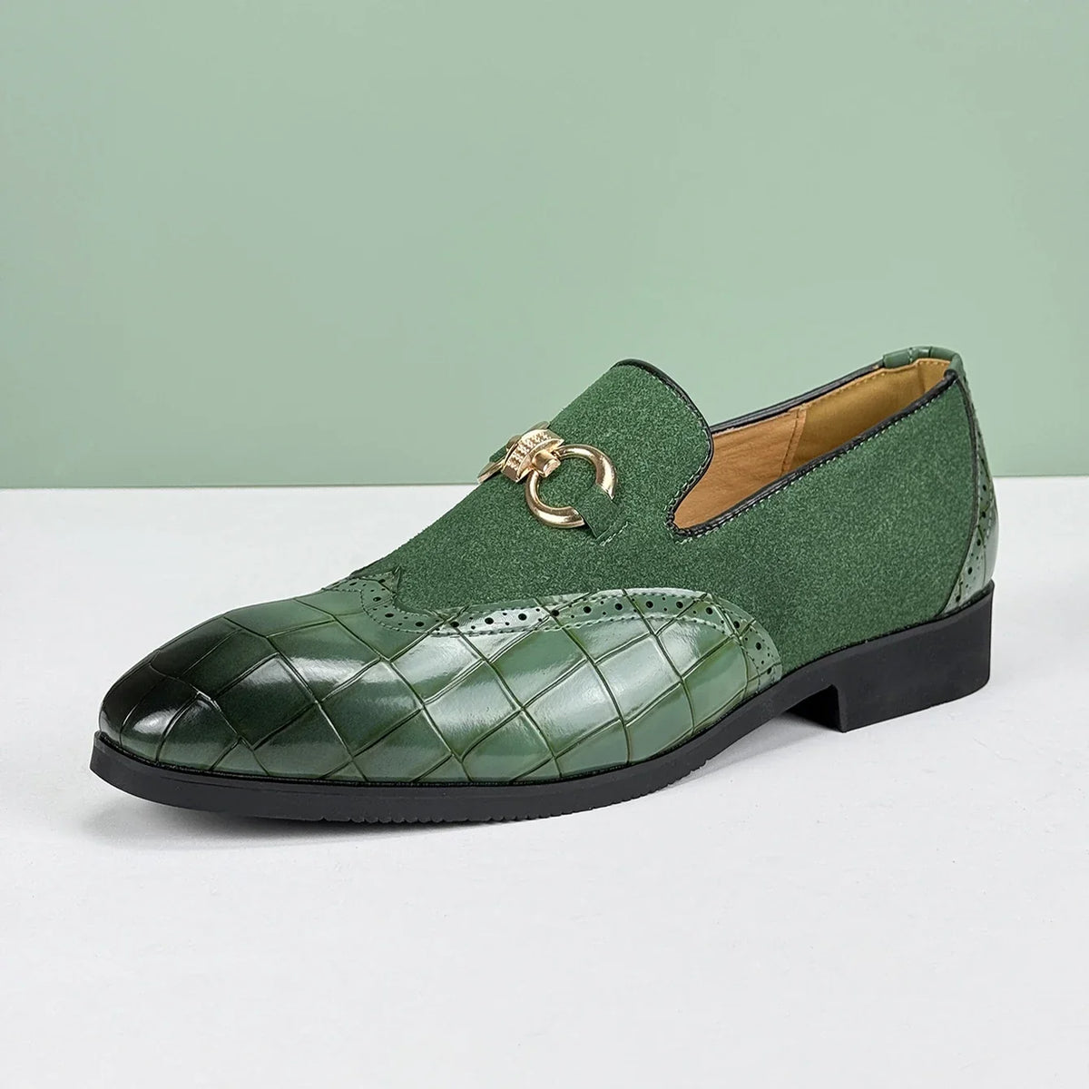 LEATHER BUCKLE LOAFERS