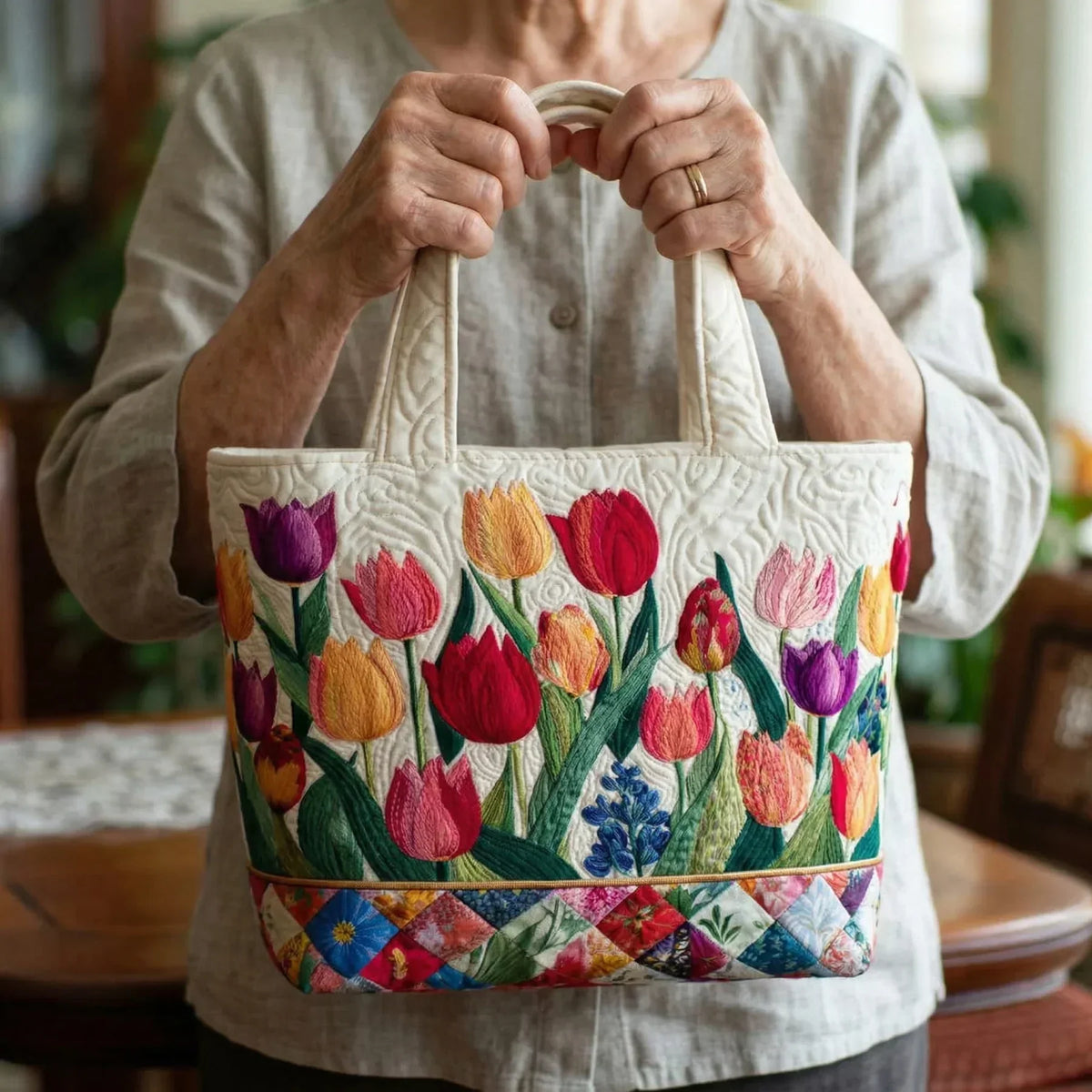 TULIP GARDEN QUILTED BAG