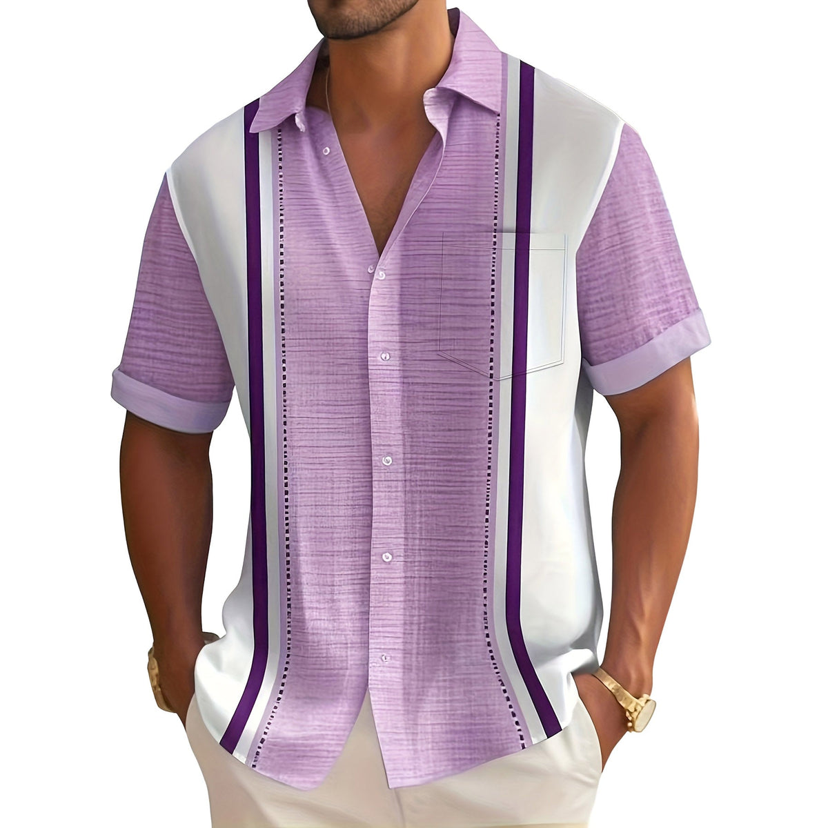 STRIPED RESORT SHIRT