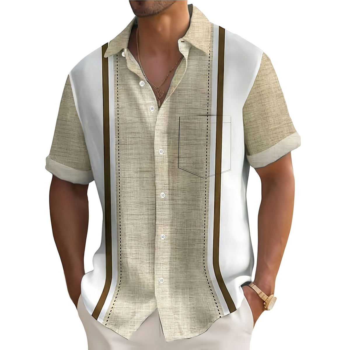 STRIPED RESORT SHIRT