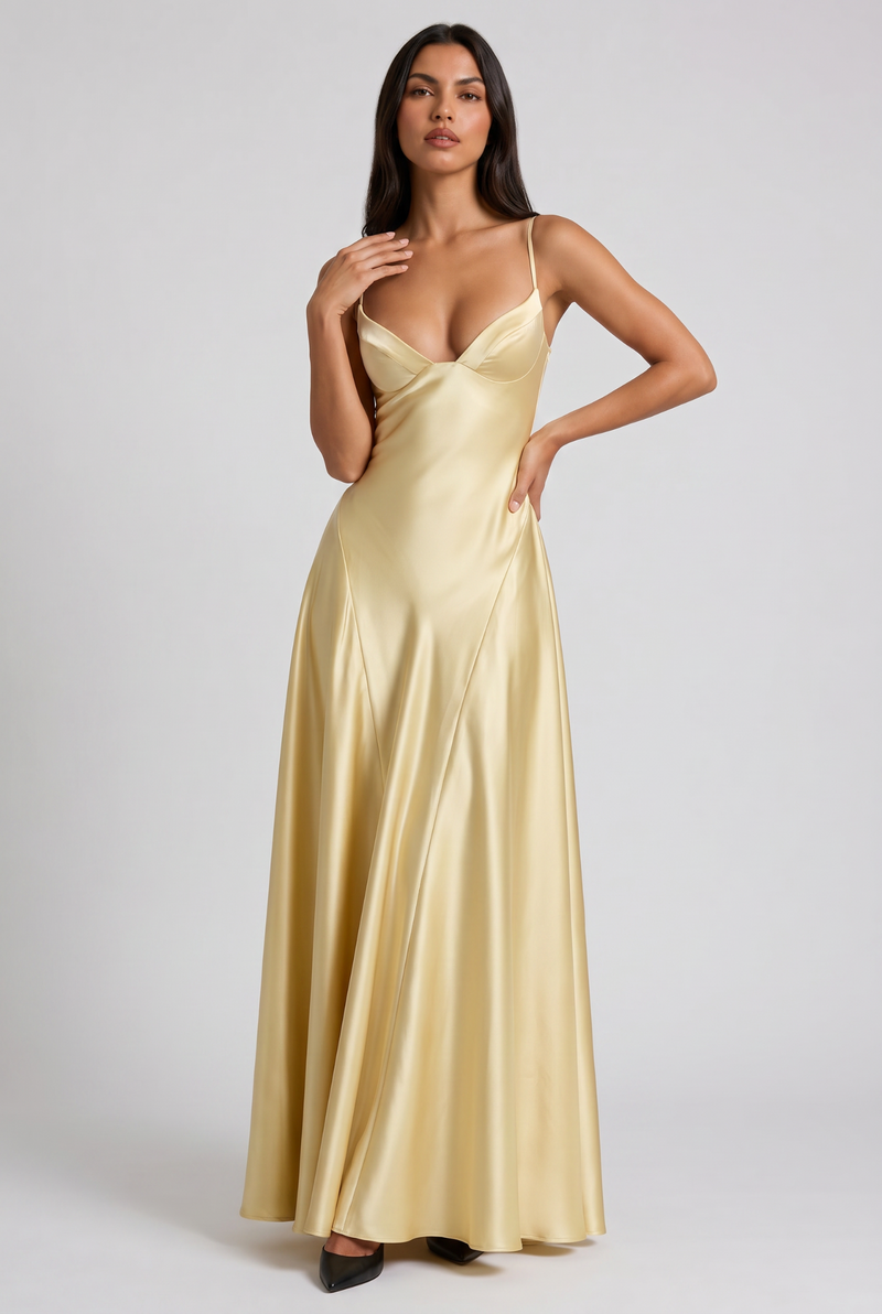 CORAINA CHAMPAGNE DRESS